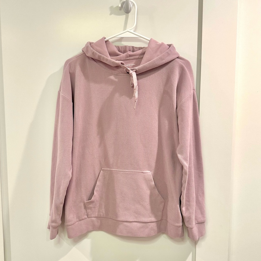 Marc New York mauve pink ribbed hoodie